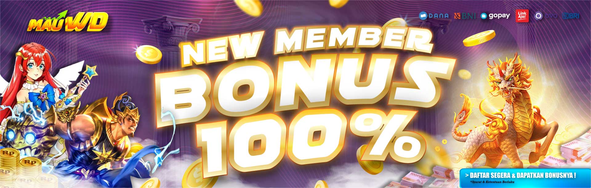 Bonus New Member 100%